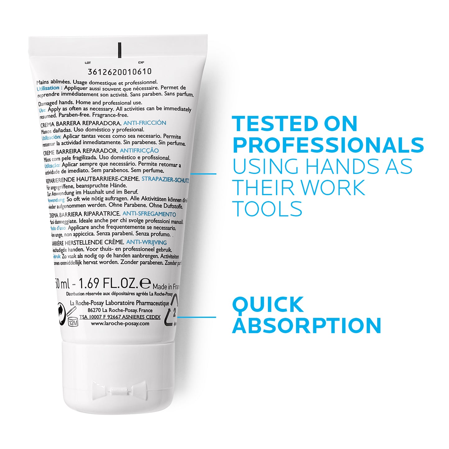 La Roche-Posay Cicaplast Mains Moisturiser for Dry and Damaged Hands 50ml La Roche Posay .