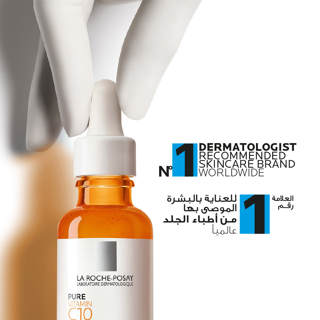 La Roche-Posay 10% Pure Vitamin C Anti Aging Face Serum for Wrinkles 30ml La Roche Posay .