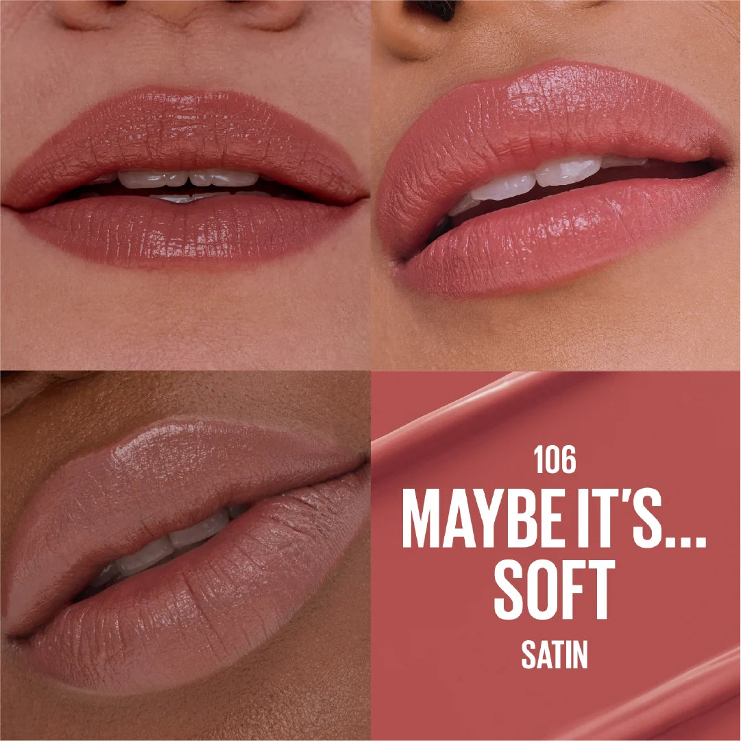 Maybelline Serum Lipstick, Hydrating Lip Makeup with 8HRs of Lip Plumping Moisture with Hyaluronic Acid + Oil Blend