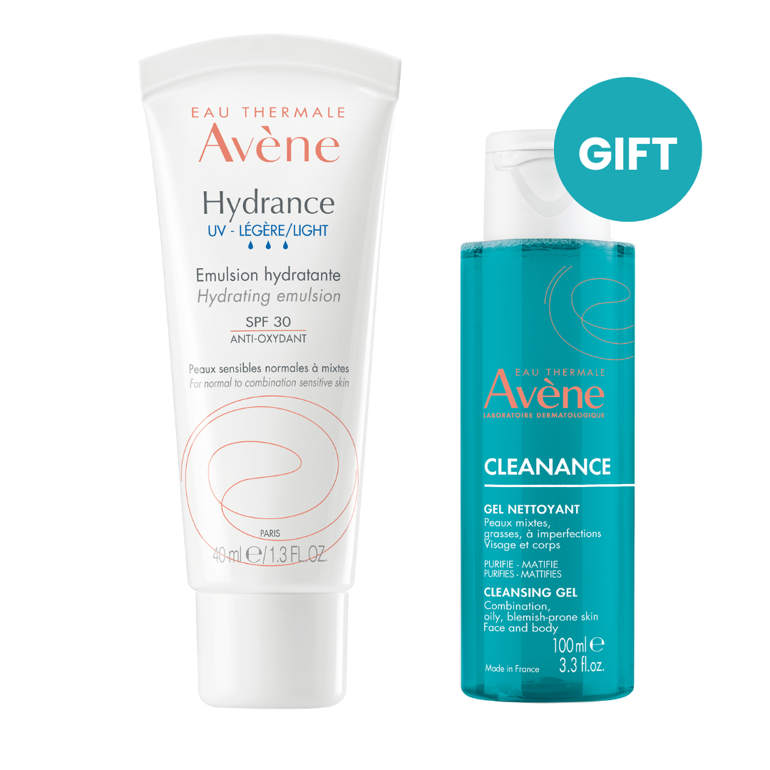 Buy Avène Hydrance UV Light SPF 30 Emulsion Get Cleanance Gel 100ML Hydra Matte Protection