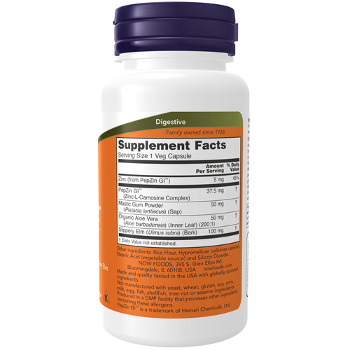 NOW® Gastro Comfort™ with PepZin GI™ 60 Veg Capsules