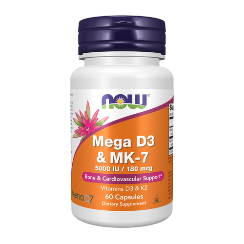 NOW® Mega D3 & MK-7 60 Capsules