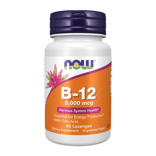 NOW® Vitamin B-12 5000 mcg 60 Lozenges
