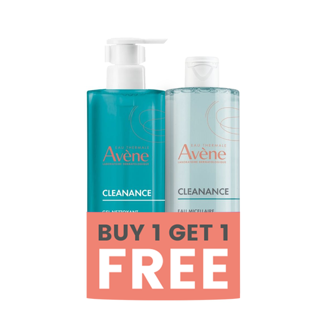 Avène Buy 1 Get 1  Buy Cleanance cleansing gel 400ml  Get Cleansing micellar water 400ml