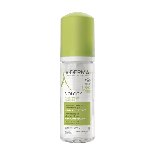 A-Derma Biology Hydra-protective dermatological cleansing mousse for sensitive oily to combination skin 150ml