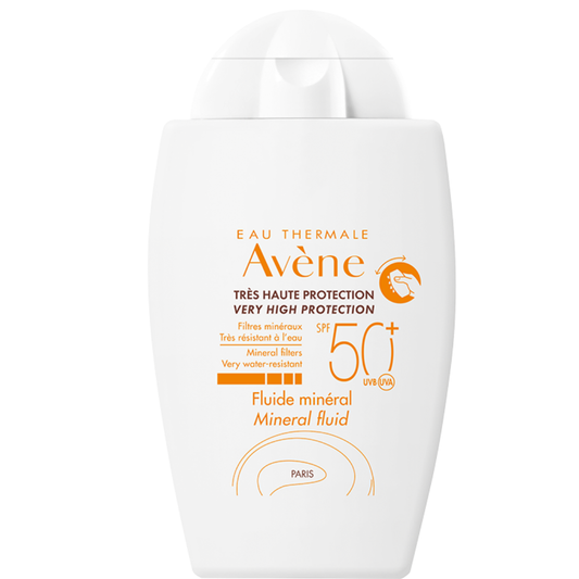 Avène mineral fluid SPF50+ Sunscreen 40ml | Ultra Light 100% Mineral Filter for Intolerant Skin - Matte Finish