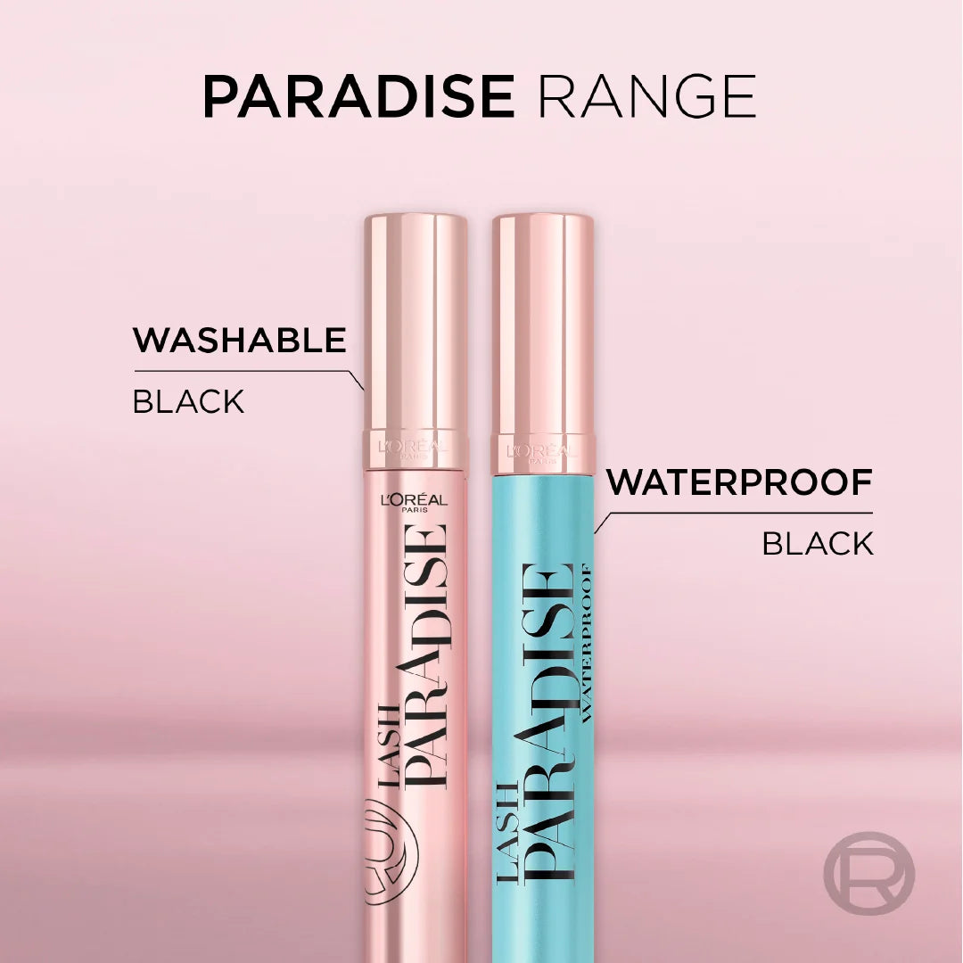 L'Oréal Paris Lash Paradise 24 Hour, Volumizing and Lengthening Black Mascara- Washable