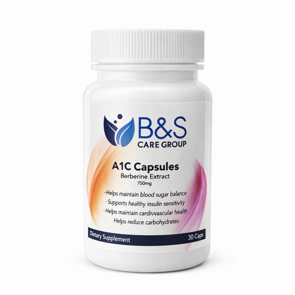 B&S A1C Capsules Berberine Extract 750 mg