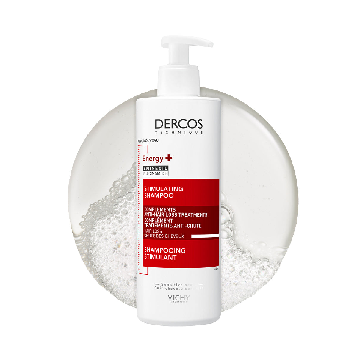 Vichy Dercos Energy + Stimulating and Anti Hair Loss Shampoo with Aminexil 400ml