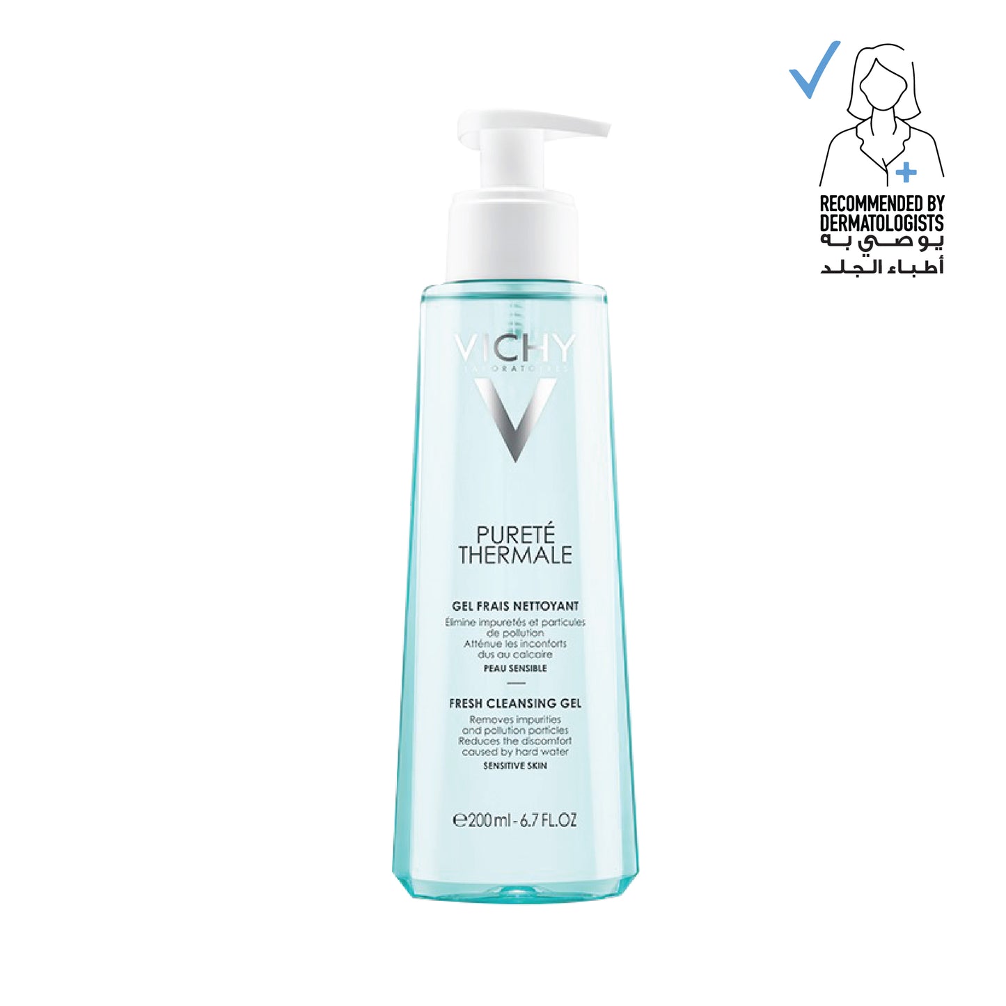 Vichy Purete Thermale Fresh Cleansing Gel for Normal/Combination Skin With Vitamin B5 200ml