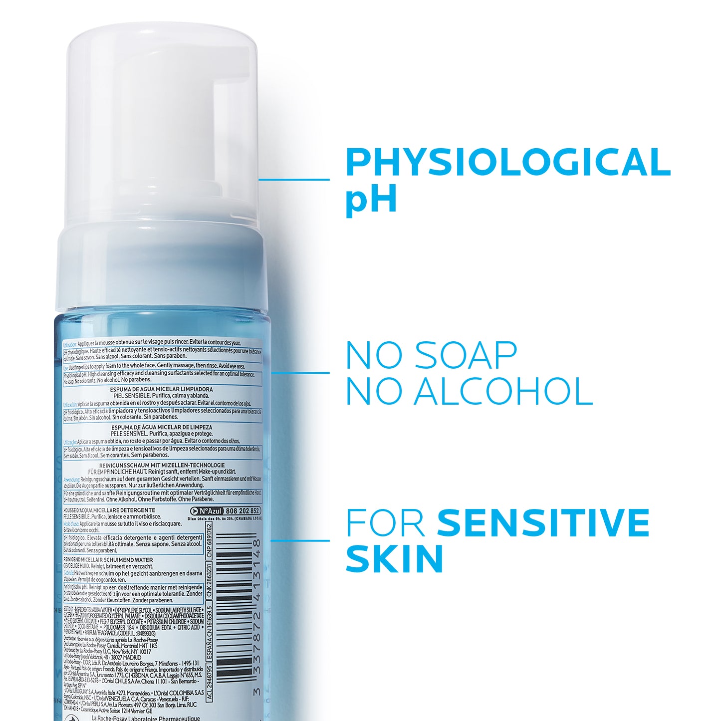 La Roche-Posay Physiological Foaming Water for Sensitive Skin 150ml La Roche Posay .