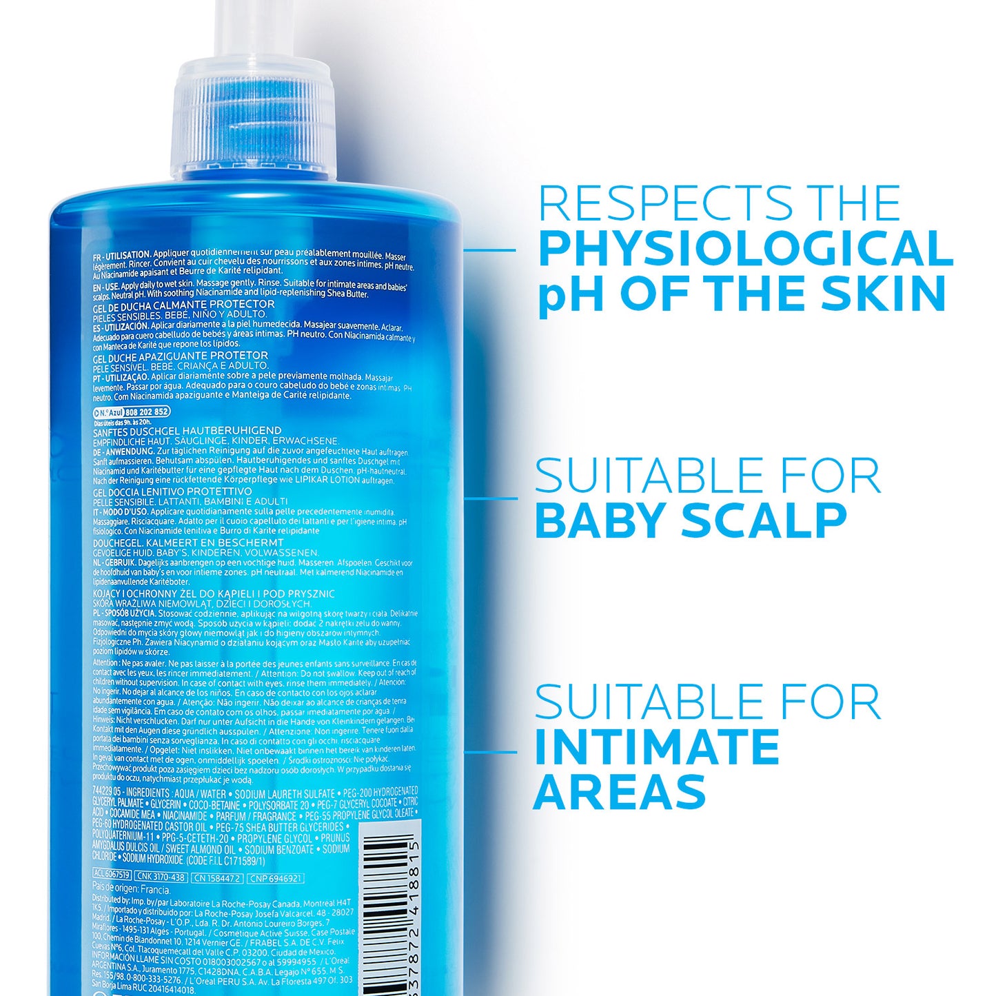 La Roche-Posay Lipikar Gel Lavant Shower Gel For Dry Skin 750ml La Roche Posay .