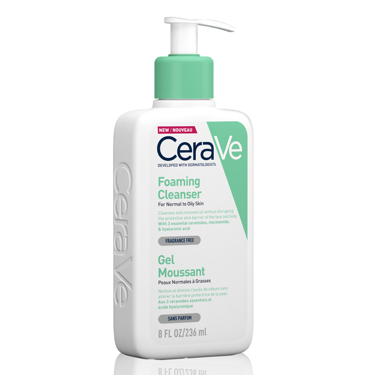 Cerave Foaming Cleanser for Normal to Oily Skin with Hyaluronic Acid 236Ml Cerave .