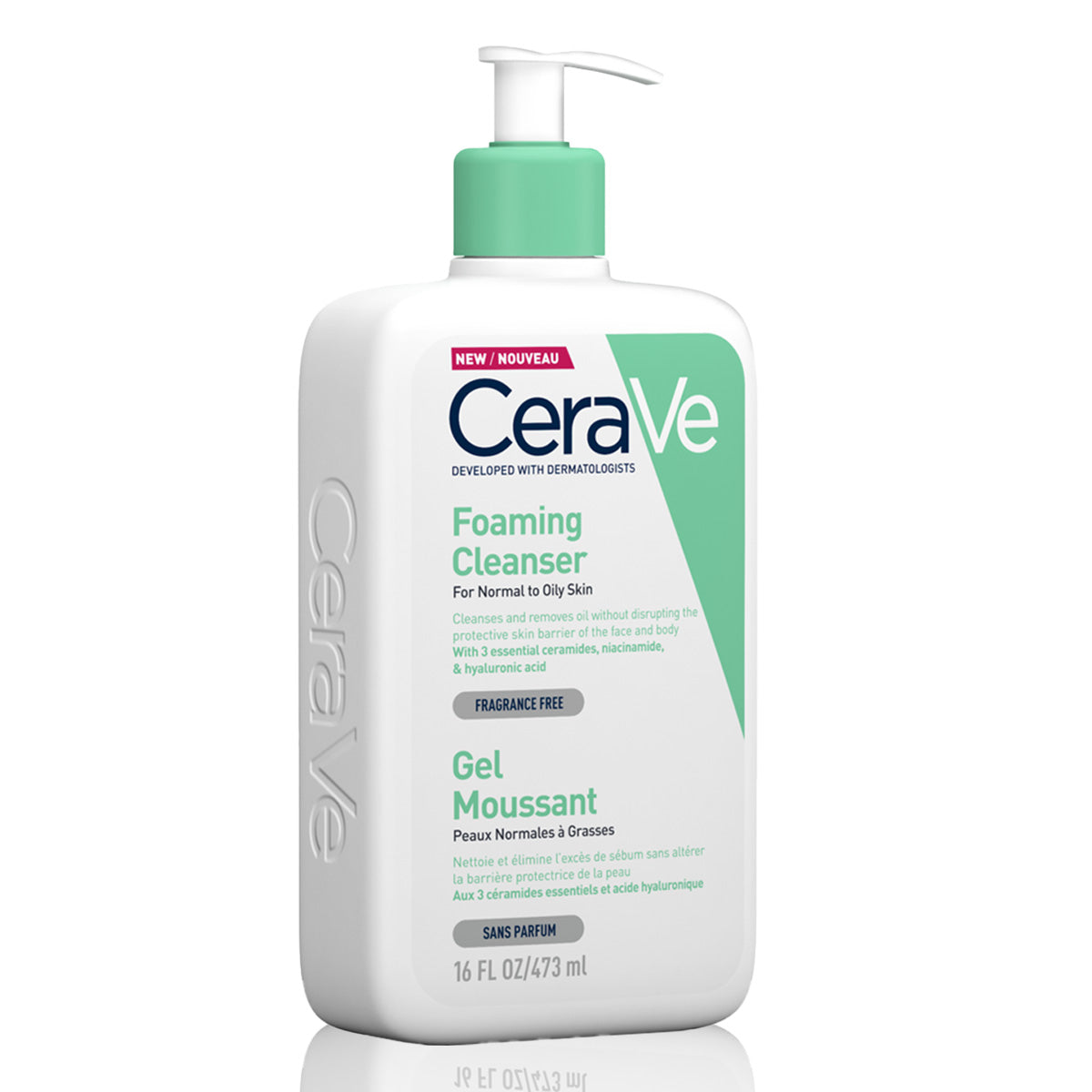 Cerave Foaming Cleanser for Normal to Oily Skin with Hyaluronic Acid 473Ml Cerave .