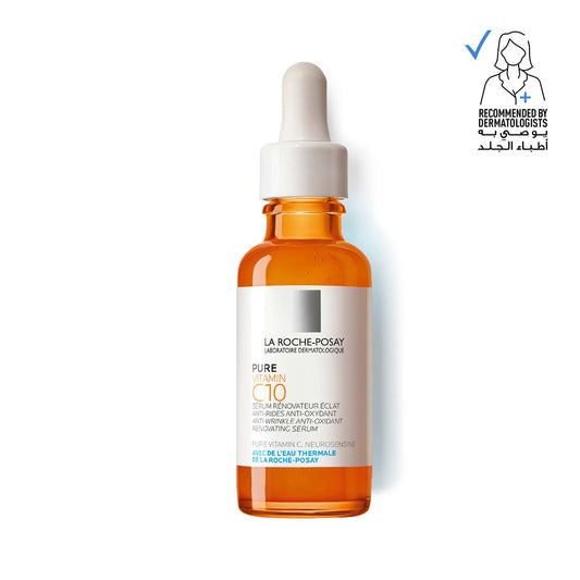 La Roche-Posay 10% Pure Vitamin C Anti Aging Face Serum for Wrinkles  30ml La Roche Posay .