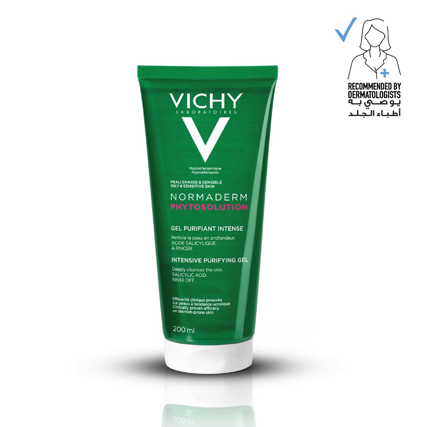 Vichy Normaderm Phytosolution Face Cleanser Gel for Oily/Acne Skin with Salicylic Acid 200ml