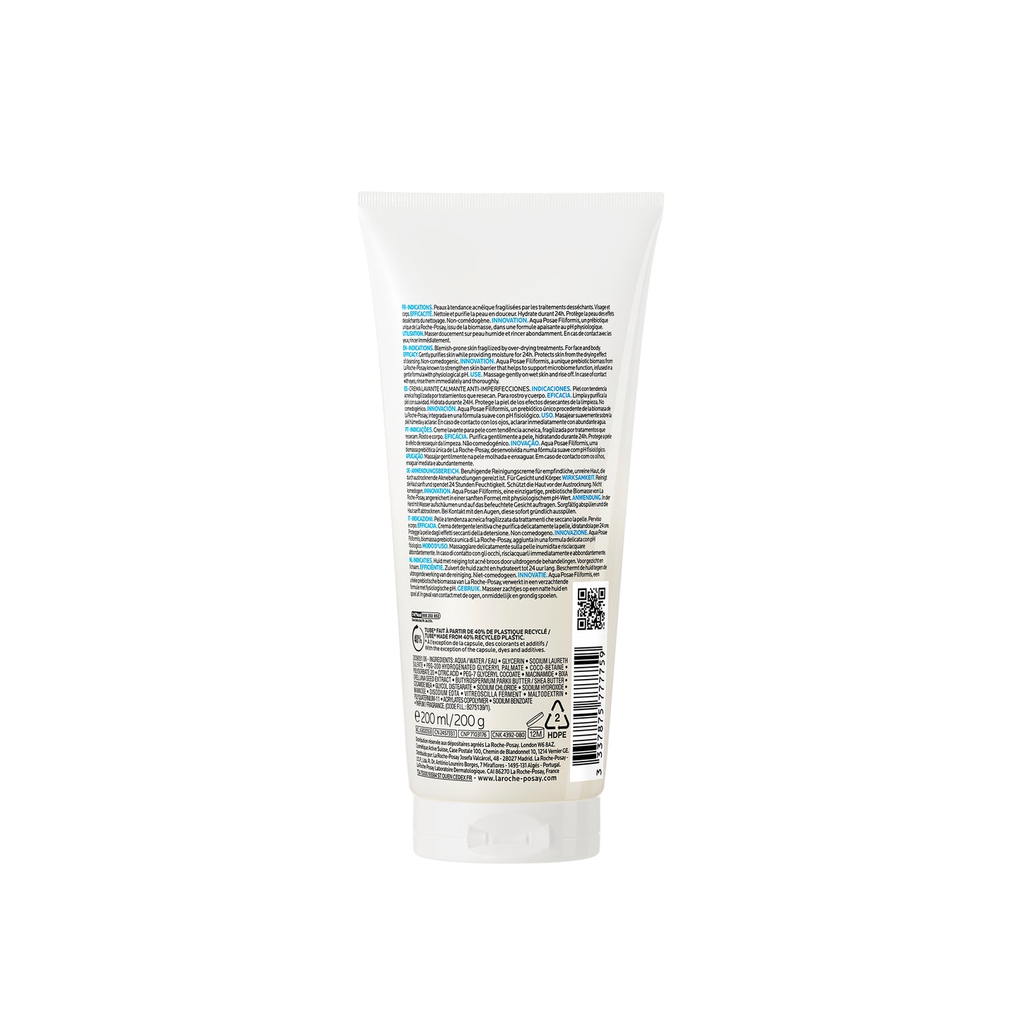 La Roche Posay Effaclar H Isobiome Hydrating Cleansing Cream for oily, and acne prone skin 200ml La Roche Posay .