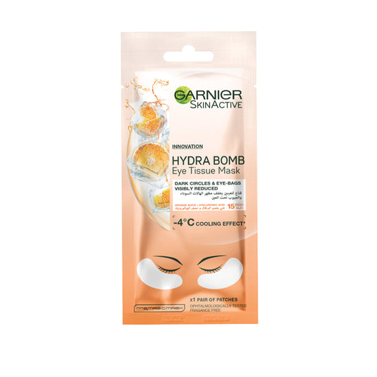 Garnier Hydra Bomb Eye Tissue Mask Hyaluronic Acid and Orange Juice