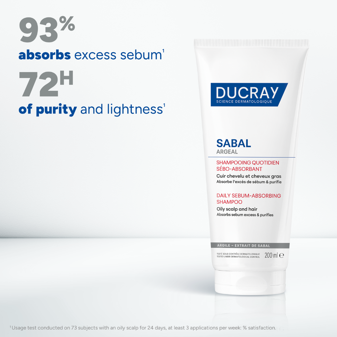 Ducray Sabal Argeal daily sebum-absorbing shampoo for oily hair 200ml