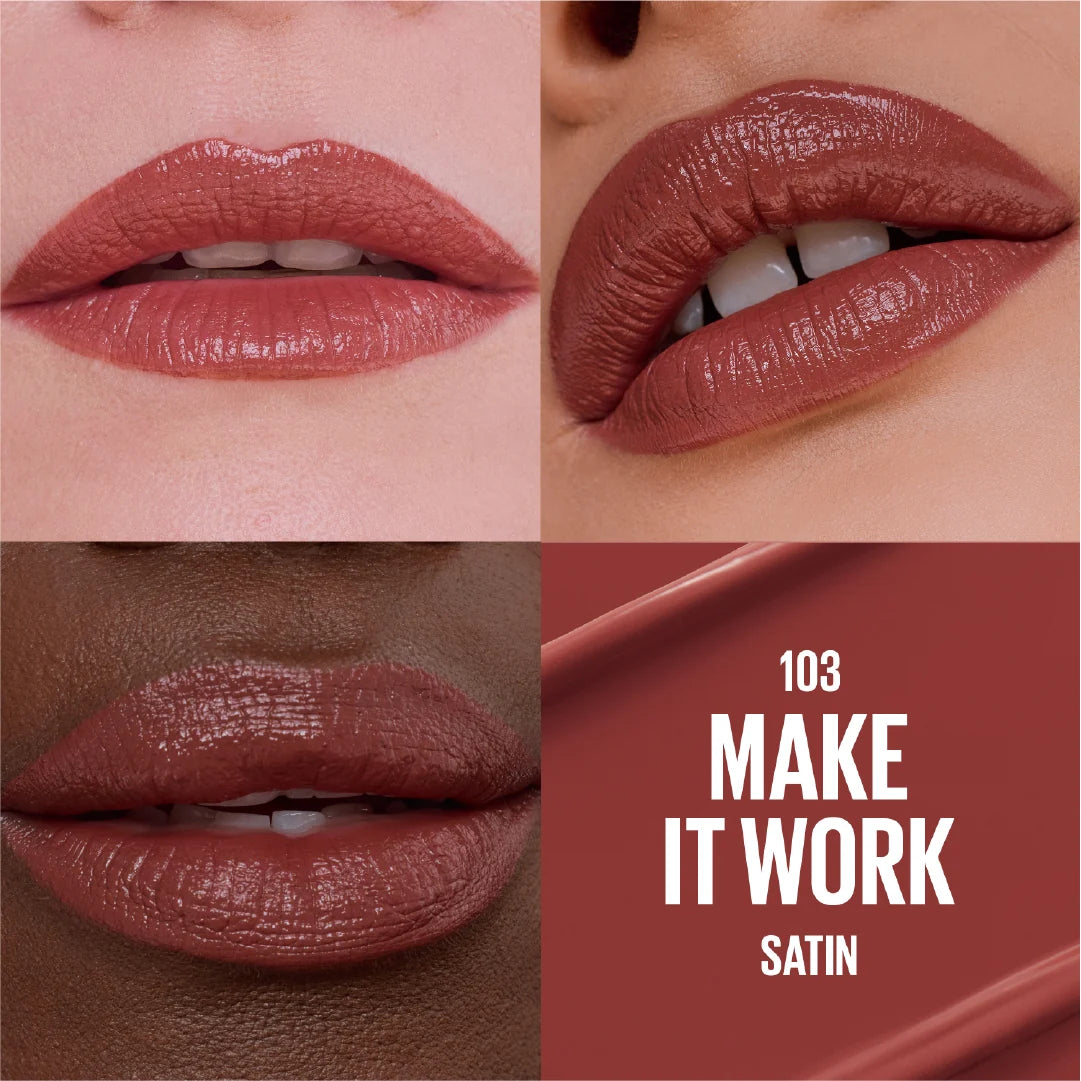 Maybelline Serum Lipstick, Hydrating Lip Makeup with 8HRs of Lip Plumping Moisture with Hyaluronic Acid + Oil Blend