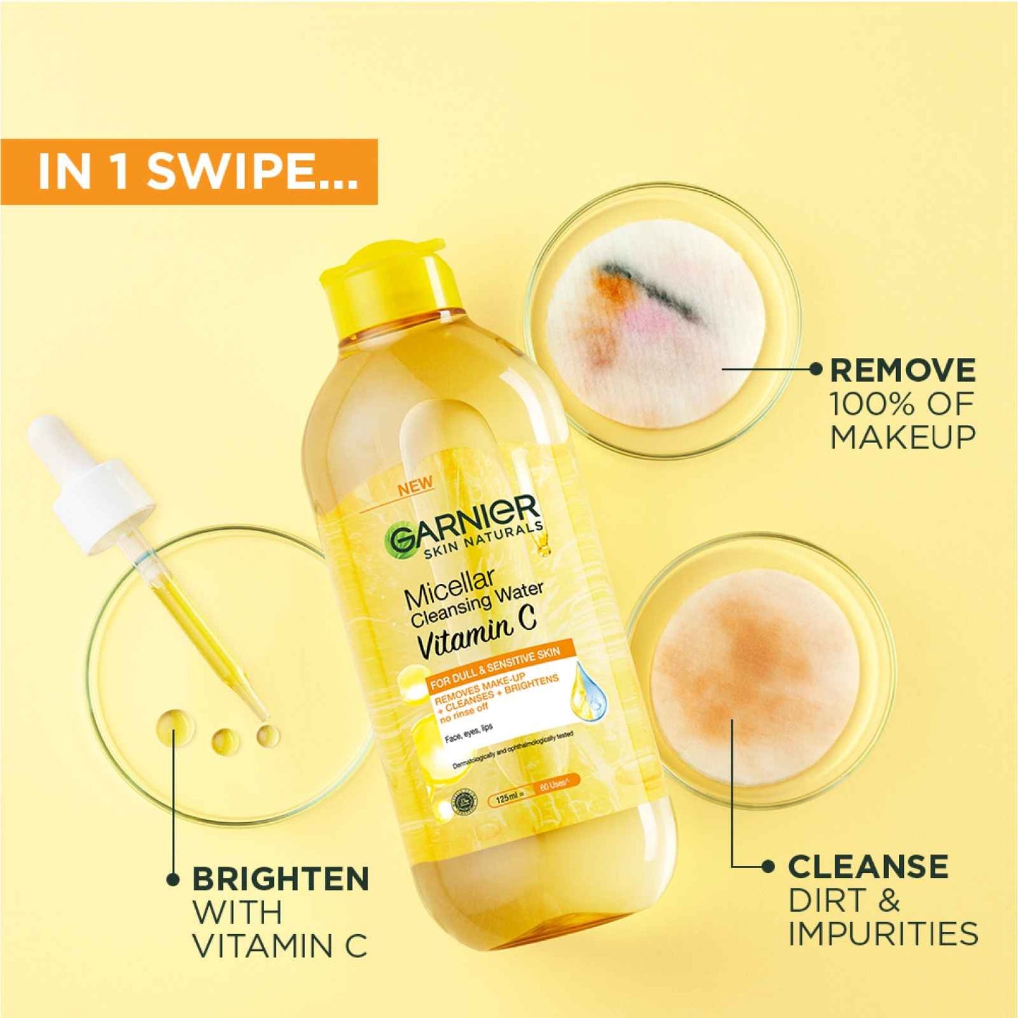 Garnier Micellar Brightening Cleanser Water - Vitamin C 400ml