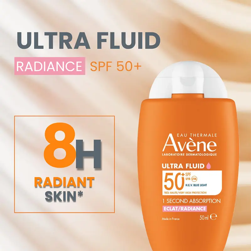 Ultra Fluid Éclat Radiance SPF50+ Sunscreen | Ultra Light Hydrating Micropigments Tinted Sunscreen