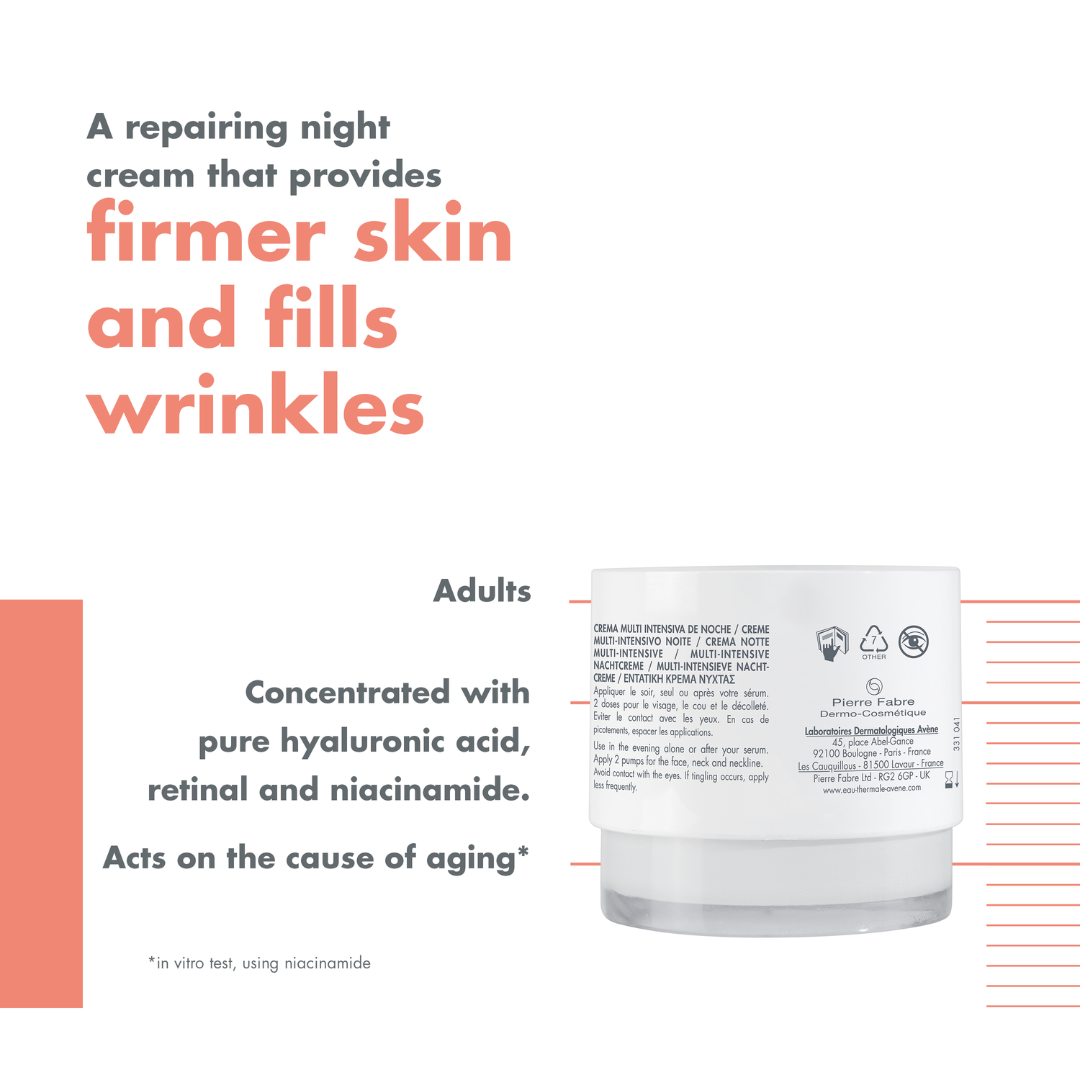 Buy Avène Hyaluron Activ B3 Multi-intensive night cream & get a FREE 10ml Hyaluron Activ B3 concentrated serum