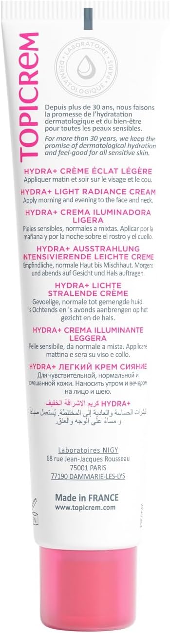 Topicrem Hydra+ Light Moisturizing Radiance Cream 40ml