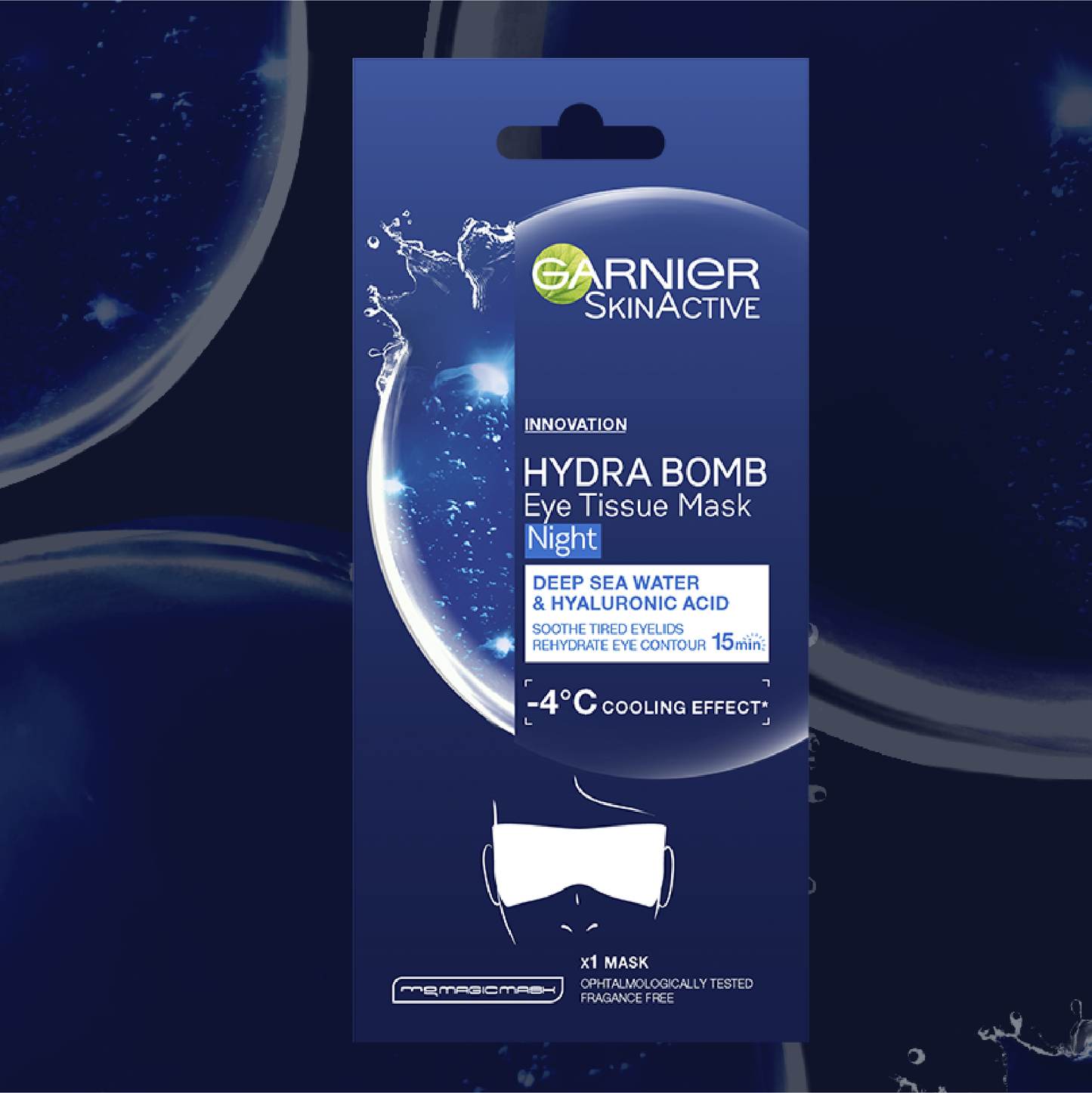 Garnier Hydra Bomb Night Eye Mask Hyaluronic Acid & Deep Sea Water