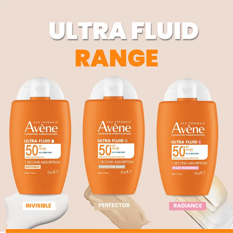 Ultra Fluid Éclat Radiance SPF50+ Sunscreen | Ultra Light Hydrating Micropigments Tinted Sunscreen