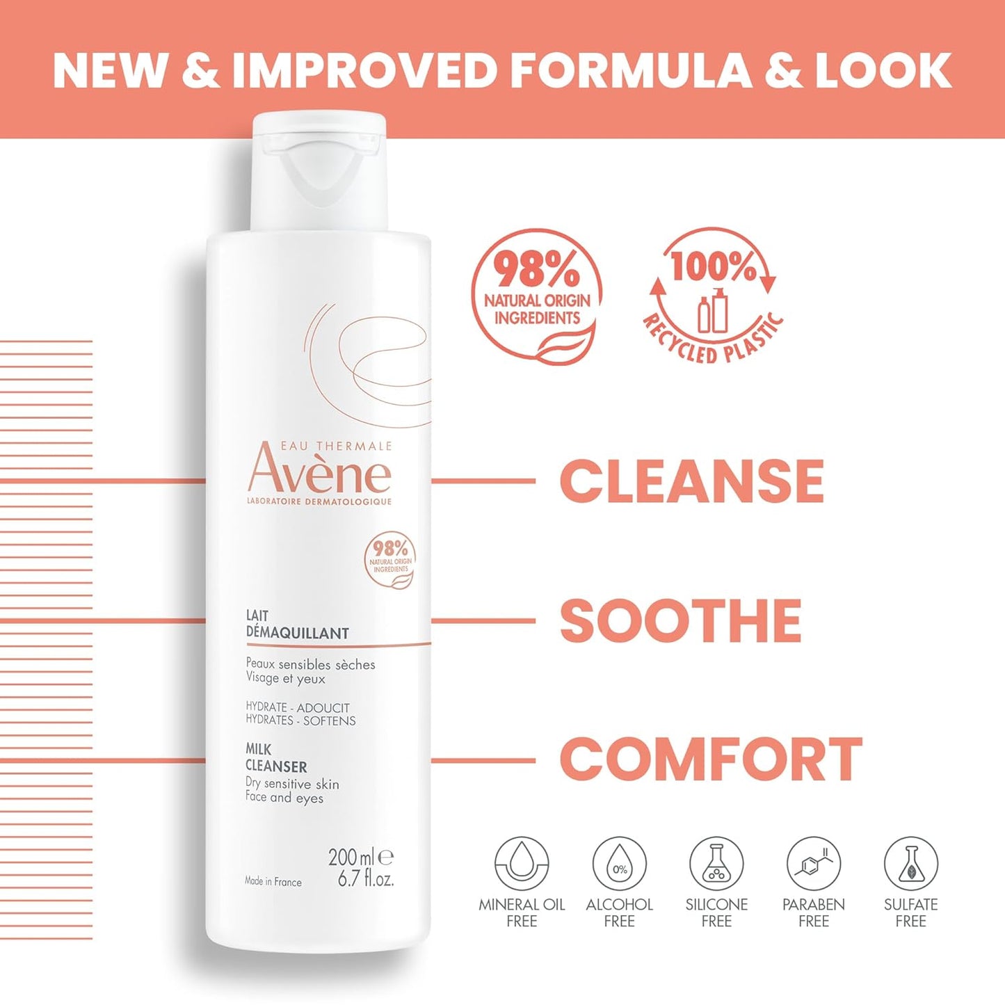 AVÈNE Gentle milk cleanser 200ml