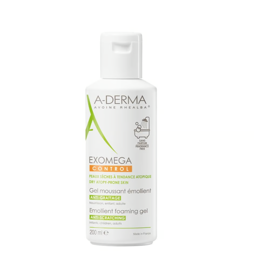 A-Derma Exomega Control Emollient Foaming Gel 200ml