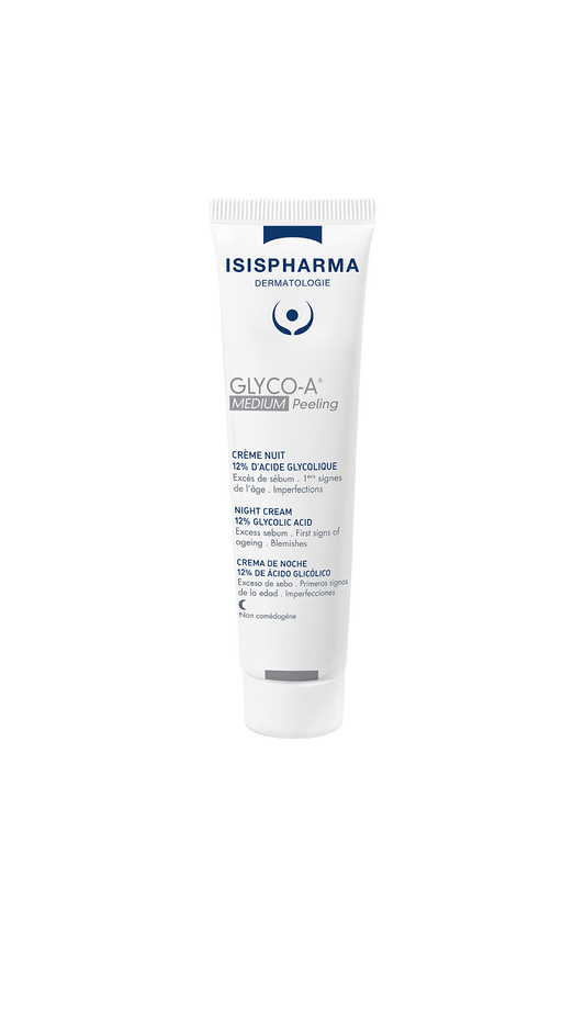 ISISPHARMA GLYCO-A® 12% MEDIUM - Superficial medium night peeling face cream 30 ml