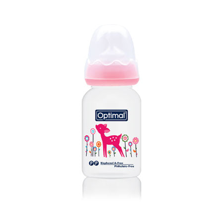 Optimal Narrow Neck Orthodontic Feeding Bottle 140 ML