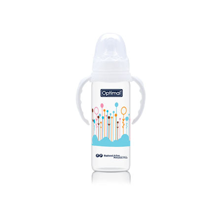 Optimal Narrow Neck Orthodontic Feeding Bottle With Handle 240ml