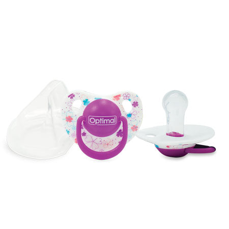 Optimal Round Nipple Silicone Pacifier 0+