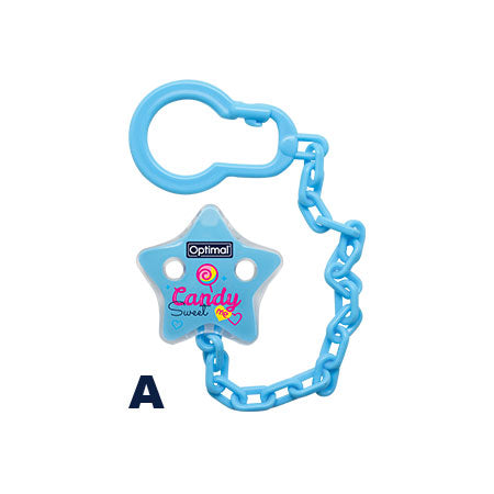 Optimal Pacifier Holder With Plastic Clip