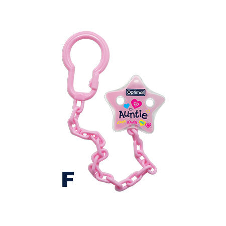 Optimal Pacifier Holder With Plastic Clip