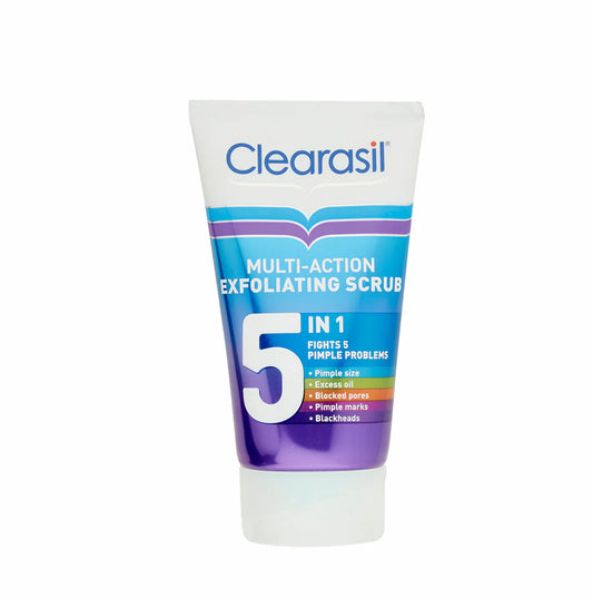 Clearasil® Multi Action 5 In 1 Exfoliating Scrub • 150ml