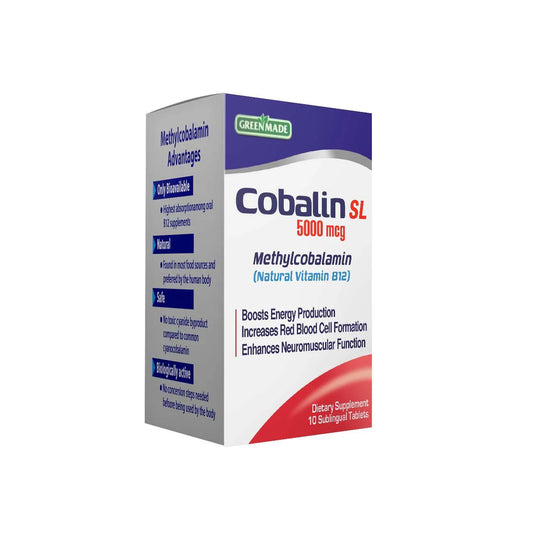 Green Made Cobalin SL Methylcobalamin (Natural Vitamin B12) 5000mcg