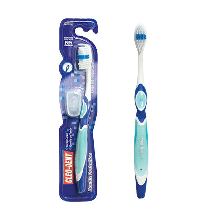 Cleo-Dent Double Protection Toothbrush (Maxi Clean) -Medium