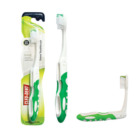 Cleo-Dent Travel Toothbrush-Medium