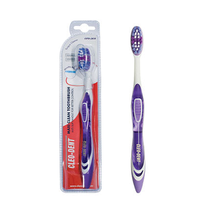 Cleo-Dent Maxi Clean Toothbrush-Soft