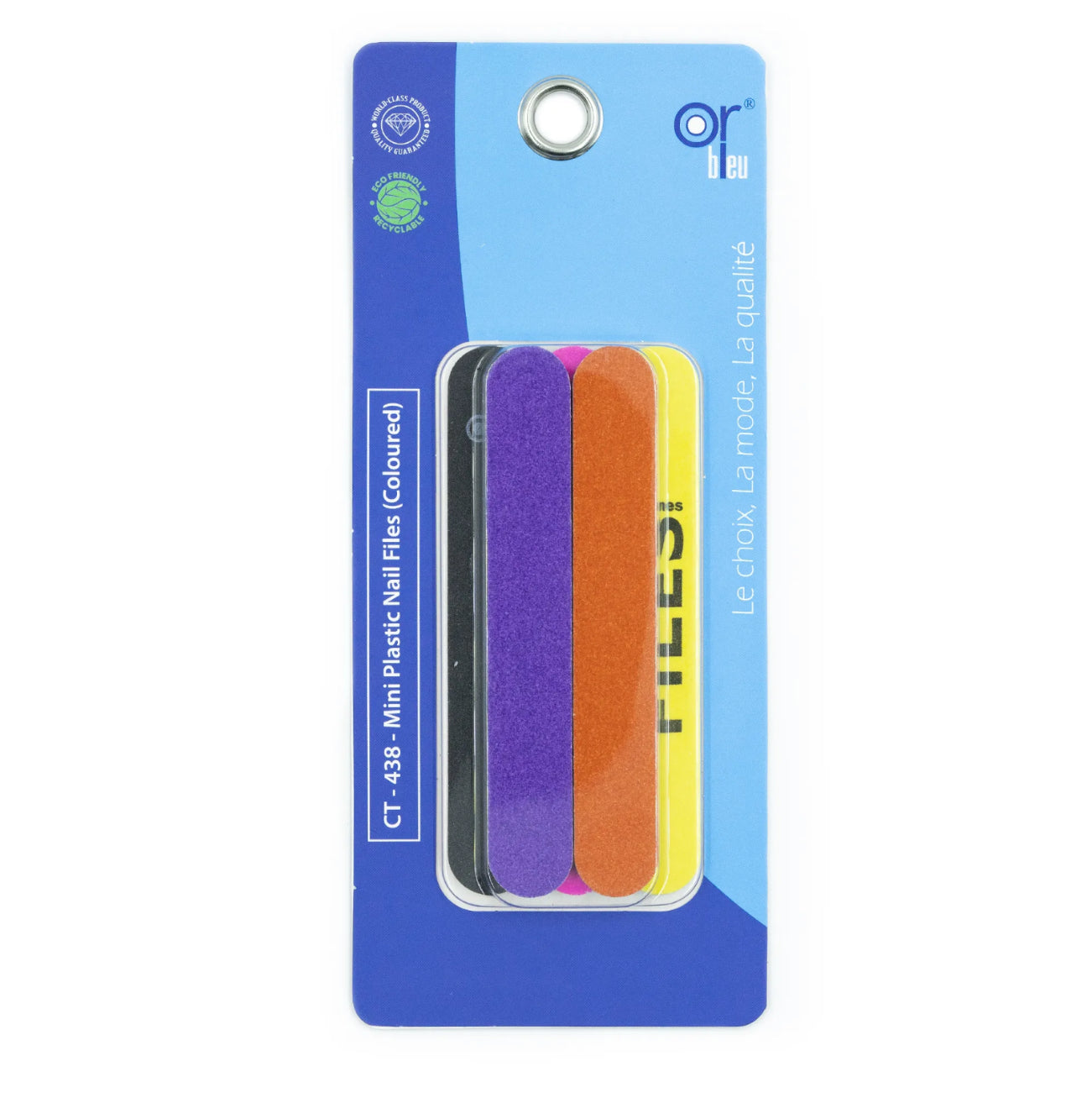 Or Bleu Mini Plastic Nail Files (Colored)