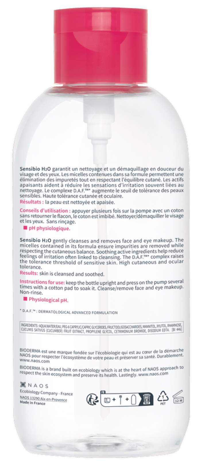 Bioderma Sensibio H2O 250ml/500ml/850ml