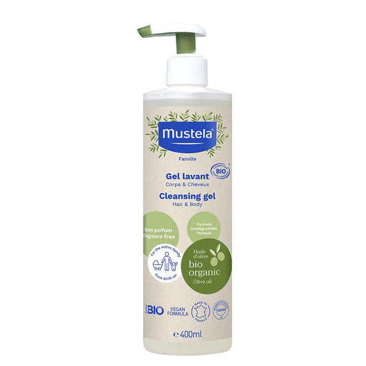 Mustela Certified Organic Cleansing Gel Body& Hair 400ml
