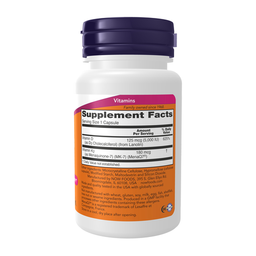NOW® Mega D3 & MK-7  60 Capsules