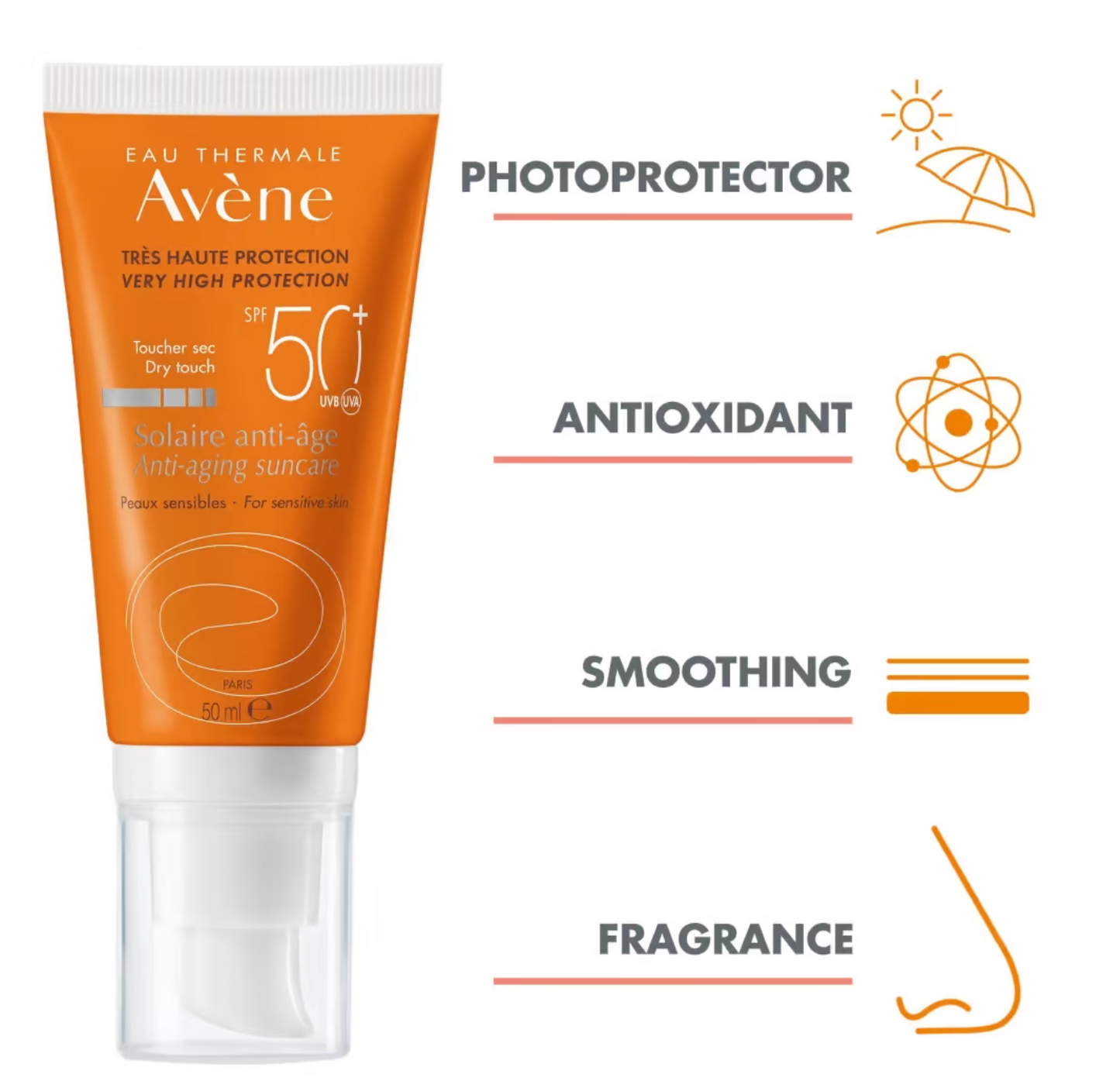 AVÈNE Anti-aging suncare SPF 50+ - 50ml