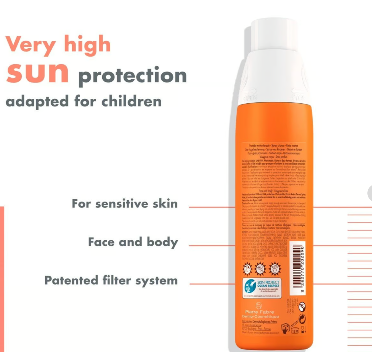 AVÈNE Spray for children SPF 50+ -200ml