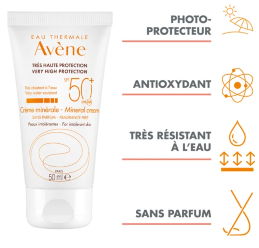 AVÈNE Cream SPF 50+ Mineral Peaux Intolerante - 50 ml